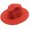 Red, variant on EliteGoogv Unisex Panama Straw Hat Foldable Wide Brim Breathable Solid Color For Men Women Summer Beach Vacation Casual Outdoor Fedora Sun Hat Headwear