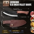 thumbnail image 5 of ENOKING 6.6" Meat Cleaver Vegetable Kitchen Nakiri Knife Forged Japanese Chef Knife High Carbon Steel Chopping Knife with Sheath, 5 of 7