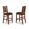 thumbnail image 2 of East West Furniture Vernon 5-piece Wood Dining Set with Stools in Mahogany, 2 of 4