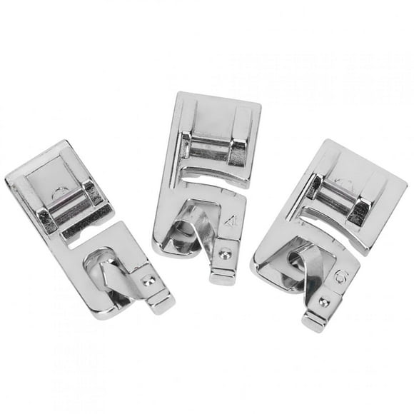 Prensatelas para dobladillo enrollado, 3 piezas Prensatelas para dobladillo enrollado para máquina de coser Prensatelas para dobladillo enrollado para máquina de coser Diseñado meticulosamente