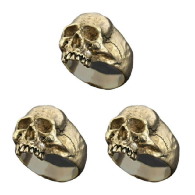 Sonducket Anillo Punk Para Accesorios Góticos Adecuado Para Anillo De Calavera De Halloween Que Agrega Un Toque Encantador Al Traje Dorado 8 Type1 NO1