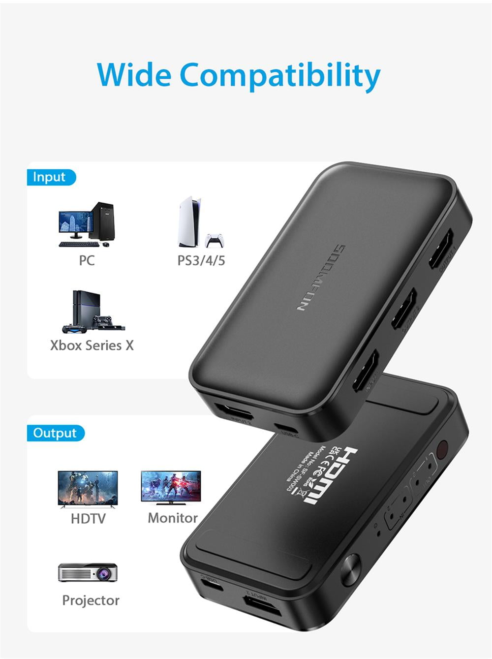 SECOMP 4K HDMI Video-Splitter, 2-voudig HDMI-Video-Splitter