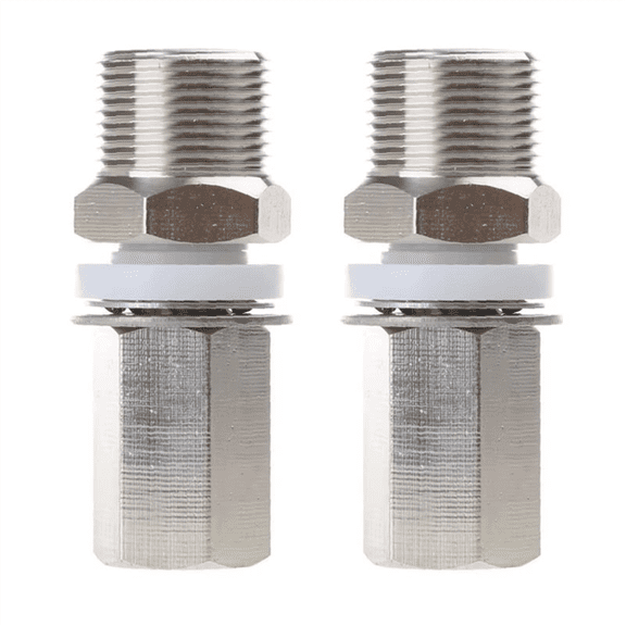 2Pcs S216 3/8-24 to SO239 Antenna Mount Adapter SO-239 Threaded for CB Ham Radio