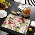 thumbnail image 4 of Pioneer Flower Floral Print Pattern Summer Placemats Table Placemats Set Of 4-Linen Kitchen Washable Placemats Table Mats 12x18 Inch Non-Slip Heat Resistant, 4 of 6