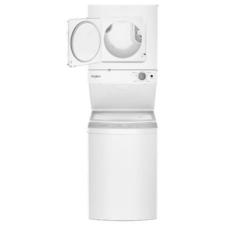 Whirlpool - 1.6 Cu. Ft. Top Load Washer and 3.4 Cu. Ft. Electric Dryer with Smooth Wave Stainless Steel Wash Basket - White