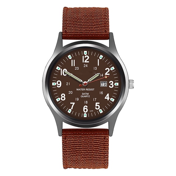 SUSHNAG Quartz Student Men'S Watch Quartz Quartz Watches Analog Men'S Watch Date Nylon Wrist Men'S Watch Quartz Movement Arabic Man Watch