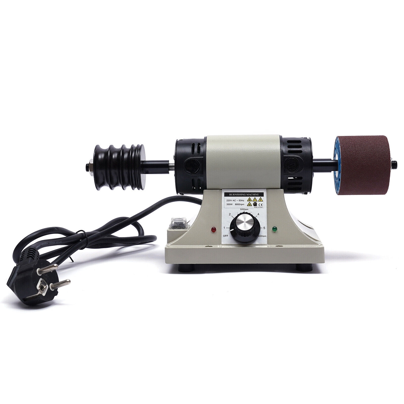 Flkoendmall 350W 8000RPM Electric Leather Polishing Burnishing Leather Edge Grinding Machine