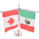 thumbnail image 4 of 1 juego de banderas pequeñas de escritorio de EE. UU., México y Canadá. Incluye banderines para mesa de conferencias, incluyendo banderas de oficina en miniatura con base de asta para exhibición., 4 of 7