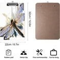 thumbnail image 2 of Clipboard with Dragonfly Design, Decorative Clipboards A4 Letter Size Fashion Clipboards for Office School Wooden Clip Borad with Low Profile Clip 12.6x8.7 in, 2 of 6