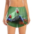 thumbnail image 2 of KLL Red-Eyed Tree Frog-1 Pattern Shorts Women,Athletic Shorts High Waisted Running Shorts Pocket Sporty Short Gym Elastic Workout Shorts-Small, 2 of 7