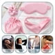 thumbnail image 5 of Antifaz para dormir, suave venda para los ojos para dormir para mujeres, cubierta para sombra de ojos con gomas para el pelo de satén y diadema, regalo de boda, 5 of 5