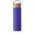 thumbnail image 3 of JoyJolt Glass Clear Water Bottle with Silicone Sleeve & Carry Strap 20 oz - Purple, 3 of 5