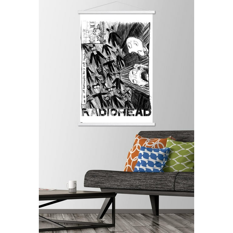 Radiohead - Scribble Wall Poster with Magnetic Frame, 22.375