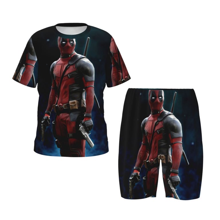 Kids Deadpool Pajamas Set Cartoon Shirts And Short Set Summer Pajama Pants Set For Boys Girls Walmart
