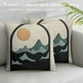 thumbnail image 3 of JEUXUS Bohemian Landscape Short Plush Pillowcase for Car Couch Bedroom White, 3 of 5