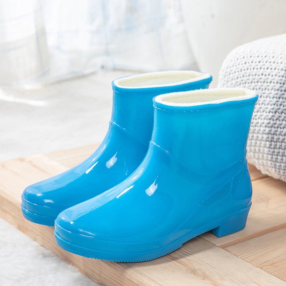 AUDeals Women's Short Ankle Rain Boots, Lightweight Waterproof Booties with Non Slip Comfort and Comfy Insole for Outdoors