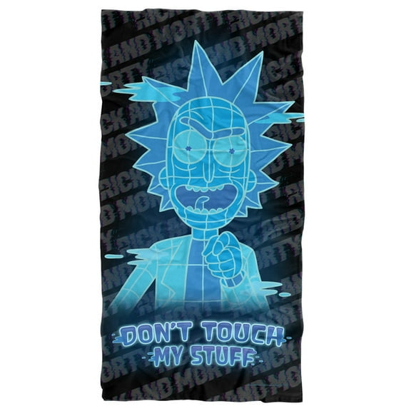 Rick and Morty Beach Towel, 30'x60' Don't Touch My Stuff Beach Towel