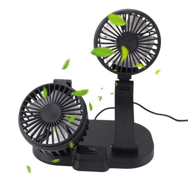 Ventilador Circulador De Refrigeración Para Salpicadero De Coche Con Doble Cabezal Alimentado Por USB