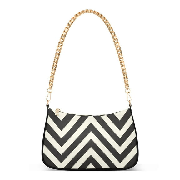 Black LineWomen Small Shoulder Bag Crossbody Tote Hobo Bags Purse Clutch Handbags with Chain Strap for Women