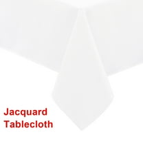 XWZO 70X70 inch Textured Square Tablecloth for Kitchen, Dining-Waterproof Wrinkle-Abrasion Resistant Table Cloth for Canteen, Outdoor Picnic, White