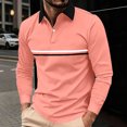 thumbnail image 2 of Asxite Men Plus Size Fall Winter Tops Collared Long Sleeve Solid Breathable Loose Sport Shirts, 2 of 7