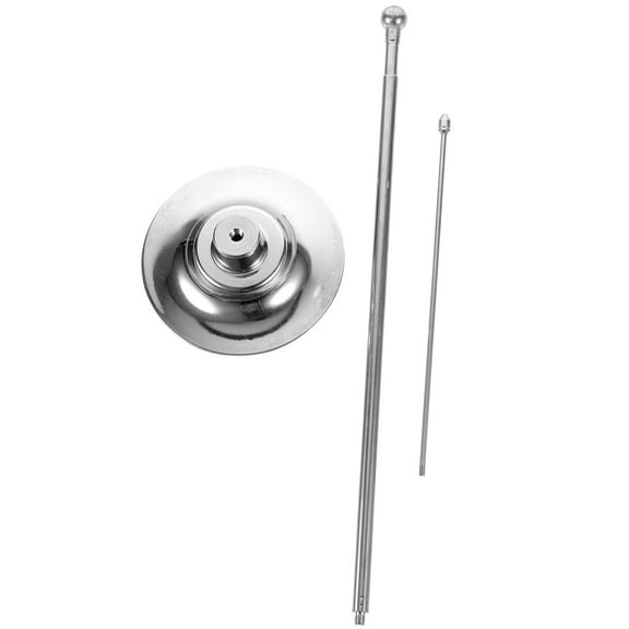 LEORX Metal Desktop Flagpole with Wear Resistant Silver Base for Home and Office