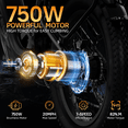 thumbnail image 3 of Cyneira 20" x 4.0 Fat Tire Electric Bike for Adults, 750W Motor, 48V 20AH Removable Battery, 80 Miles, 7-Speed, Step-Thru Ebike, UL2849 Certified, 3 of 10