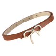 thumbnail image 2 of EliteGoogv Women Fashion Decorative Waist Belt Classic PU Leather Strap With Bow Buckle Versatile Accessory Matching For Dress Party Daily Casual Outfit,Brown,One Size, 2 of 3