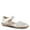 WHITE, variant on Women's SABRIYE Leather Mary Jane Shoes – Laser-Cut Design, Adjustable Hook-and-Loop Closure, Padded Comfort, Flexible Sole