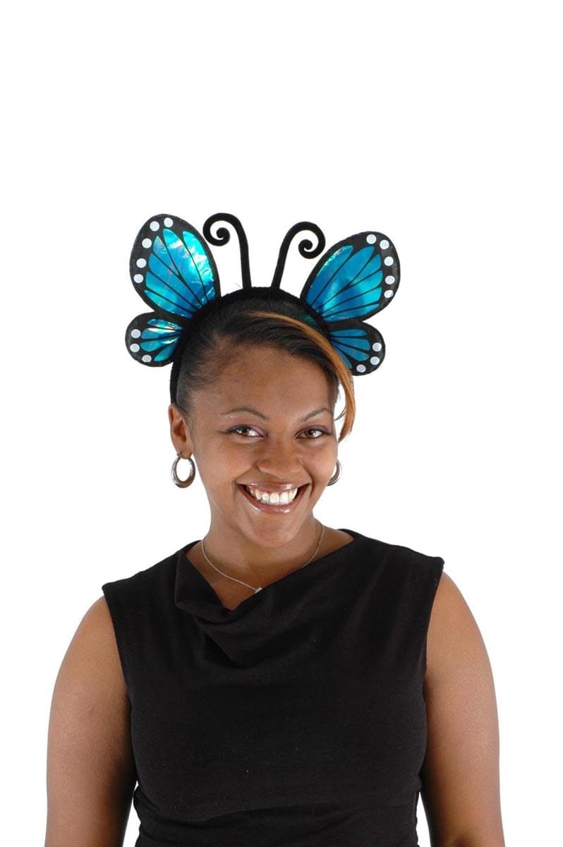 Blue Butterfly Headband Costume Accessory Adult One Size