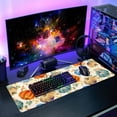 thumbnail image 5 of Watercolor Fall Pumpkins Gaming Mouse Pad XL Autumn Leaves Extended Big Large Desk Mat Non-Slip Rubber Base Stitched Edge Long Keyboard Mousepad for PC Computer Laptop,31.5×11.8 in, 5 of 14