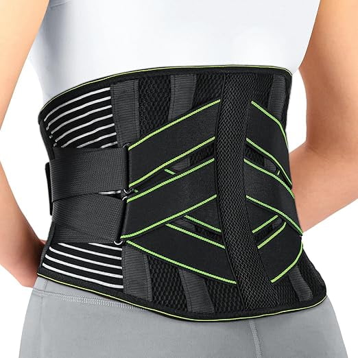 Back Brace for Lower Back Pain Relief for Women/Men with Lumbar Pad, Back Support Belt with 7 Stays for Heavy Lifting, Sedentariness, Breathable Lumbar Support for Herniated Disc, Sciatica - S