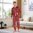 thumbnail image 3 of joogoo Dragon Scales Red Unisex Adults Onesies Pajamas Jumpsuits L, 3 of 7