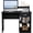 Black, variant on WoofPaw Commercial Home Computer Laptop Work Station Desk Table w/Removable Shelf Divider, Open Back for Home, College, Office-Black
