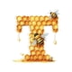 thumbnail image 1 of Colgante acrílico de abeja con 26 letras, colgante decorativo de abeja con letras acrílicas para el hogar, 1 of 2