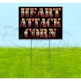 thumbnail image 1 of Heart Attack Corn (18" x 24") Yard Sign, Includes Metal Step Stake, 1 of 6