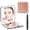 Rose Gold, variant on GoXteam 1X/15X Magnifying Mirror, Pocket Mirror for Purse, Travel Makeup Mirror with 15X/1X Magnification, Travel Essentials Mirror, Precision Tweezers, for Women, Black