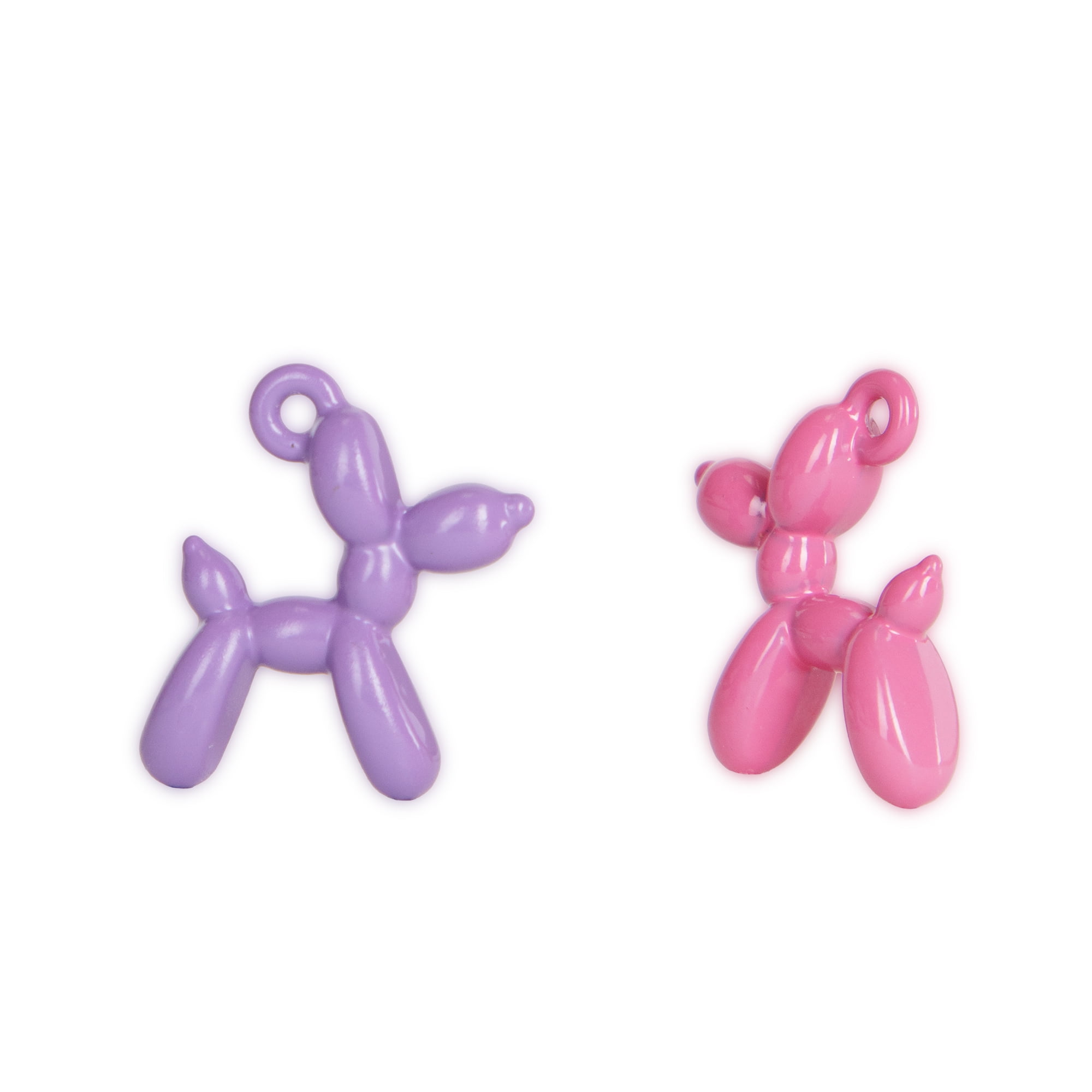 Cousin DIY Pink/Purple Animal Charms-Gummy Bear, Balloon Dog, Dinosaur, 6 Piece, Unisex