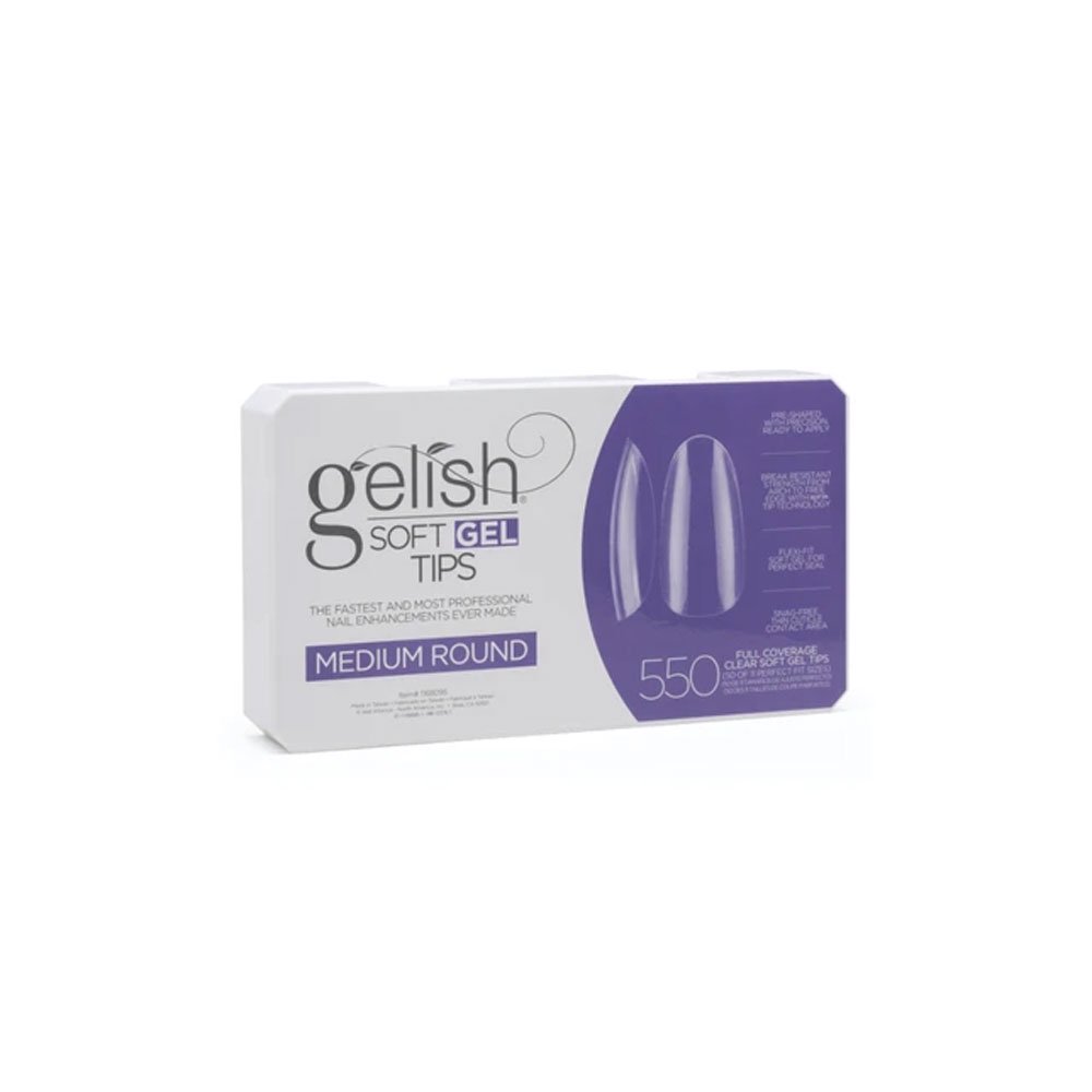 Gelish Soft Gel Tips - Medium Round 550 - Walmart.com - Walmart.com