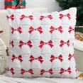 thumbnail image 2 of Set of 2 Christmas Tree Pillow Covers, 18x18 inch Christmas Decoration Soft Plush Faux Fur Throw Pillows for Bedroom Sofa Holiday Festivals Winter Home Decor, 2 of 3