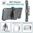 thumbnail image 6 of Ebizware Samsung Galaxy S25 FE Case with [Built-in Screen Protector] and Swivel Holster Belt Clip, Military Grade Heavy Duty Protective Defender Kickstand Phone Case Cover for Galaxy S25 FE - Blue, 6 of 10