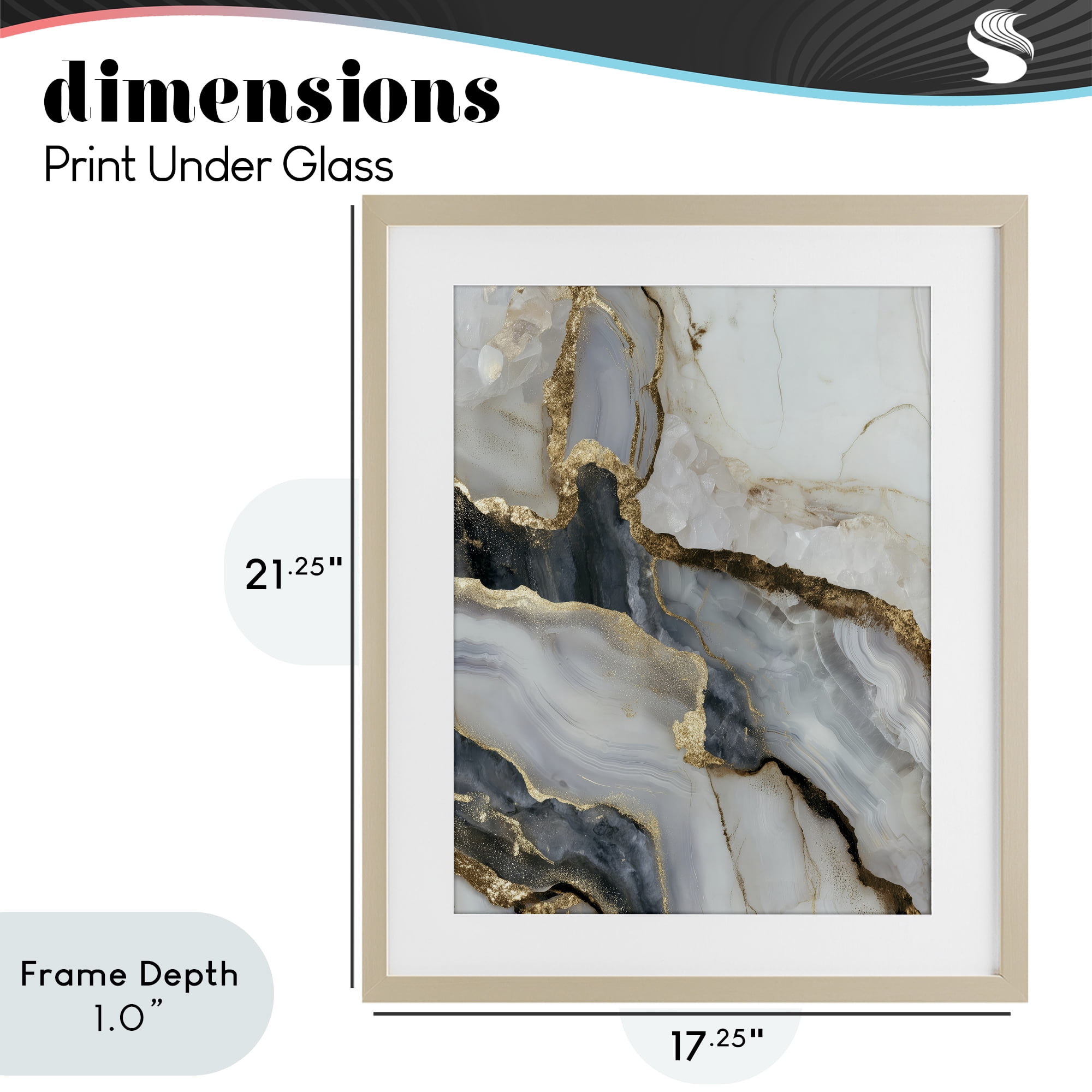 Stupell Industries Elegant Touch of Gold Birch Framed Print Under Glass, design by Svetlana Aleynikova