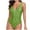 Green, variant on Honeeladyy Womens One Piece Swimsuits Deep V Neck Bathing Suit Solid Color Backless Swimming Suits Gifts for Mom Dark Blue M