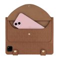 thumbnail image 5 of for iPad Pro 12.9" 2022/2021/2020/2018 Crossbody Case, PU Leather Flip Cover with Card Holder Zipper Pocket Stand Shoulder Strap Pen Slot, Envelope Design Tablet Case for iPad Air 13" 2024, Brown, 5 of 11