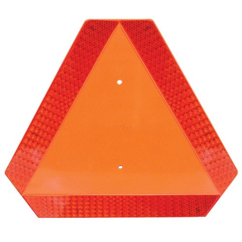 Deflecto Slow Moving Vehicle Sign with Reflective Tape, Safety Triangle, Orange