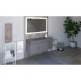 thumbnail image 2 of Castello USA Nile 48" Gray Wood Floating Vanity with Gray Top and Gold Trim, 2 of 6