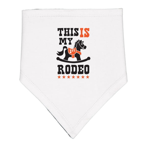 Inktastic This is My 1st Rodeo Baby Bandana Bib