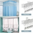 thumbnail image 2 of OhhGo Flexible Bendable Ceiling Curtain Track, 3M/9.84FT Flexible Bendable Mount Curtain Rail Ceiling Track with Hooks & Accessories Set, for Room Divider, Shower Curtain, White, 2 of 12