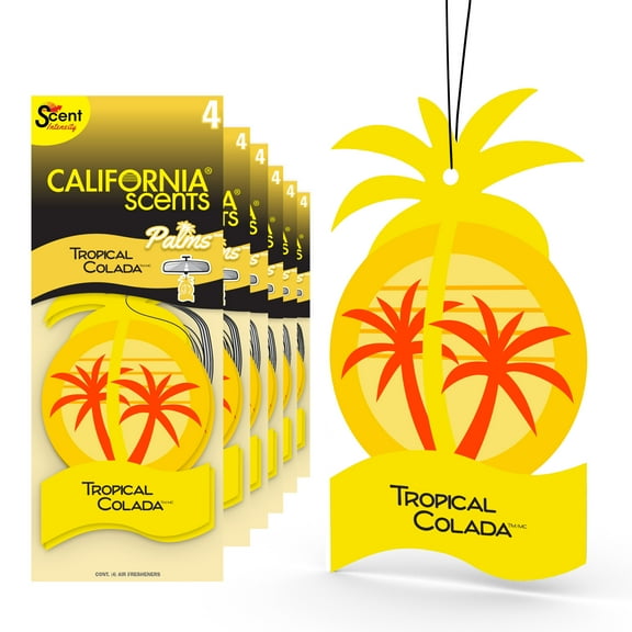 California Scents Palms Paper Tropical Colada Air Freshener