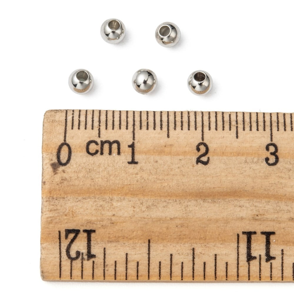 1000pcs Round Brass Cord End Caps Memory Wire End Caps Half Drilled 4mm Hole: 1.6mm